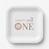 Wild One Lion Face Pappteller (Vorderseite)