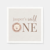 Wild One Lion Face Serviette (Vorderseite)