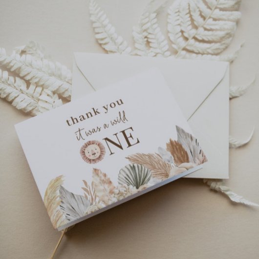 Wild One Lion Foto Danke Karte