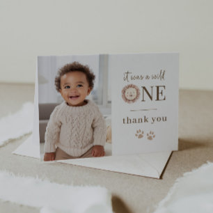 Wild One Lion Foto Danke Karte