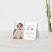 Wild One Lion Foto Danke Karte (Vorderseite)