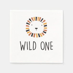 Wild one Lion zum ersten Geburtstag Napkins Serviette
