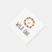 Wild one Lion zum ersten Geburtstag Napkins Serviette (Ecke)