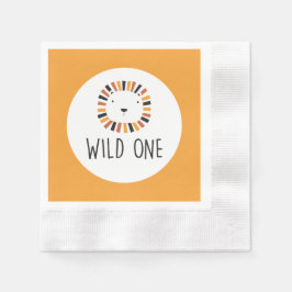 Wild one Lion zum ersten Geburtstag Serviette