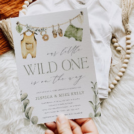 Wild One | Neutral Boho Safari Baby Dusche Einladung