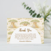 Wild One Neutral Safari First Birthday Dankeskarte (Stehend Vorderseite)