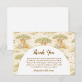 Wild One Neutral Safari First Birthday Dankeskarte (Vorne/Hinten)