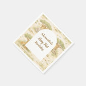 Wild One Neutral Safari First Birthday Serviette (Ecke)