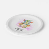 Wild One Niedlich Baby Dragon Fairytale 1. Geburts Pappteller (Schrägansicht)