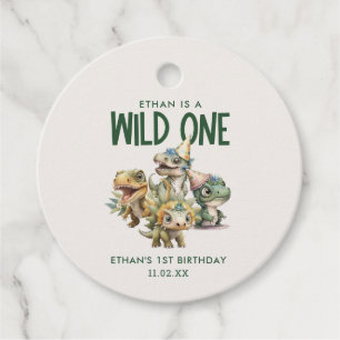 Wild One Niedlich Dinosaur Erste Geburtstagsparty Geschenkanhänger