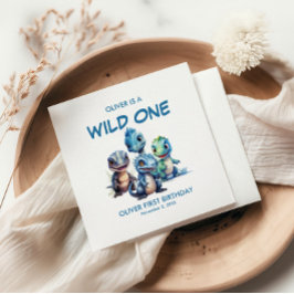 Wild One Niedlich Dinosaur Erste Geburtstagsparty Serviette