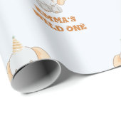 Wild One Niedlich Elephant 1. Geburtstag Geschenkpapier (Rolleneckpunkt)