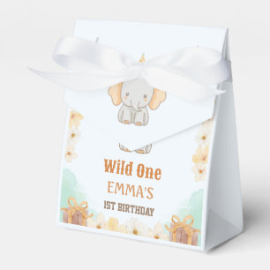 Wild One Niedlich Elephant 1. Geburtstag Geschenkschachtel