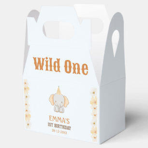Wild One Niedlich Elephant 1. Geburtstag Geschenkschachtel