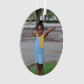 Wild One Niedlich Kitty Personalisiert Image Ornament (Vorderseite)