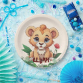 Wild One Niedlich Lion Jungle Theme Pappteller (Party)