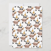 Wild One Niedlich Panda Bear 1. Geburtstag Einladung (Rückseite)