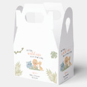 Wild One on Way Safari Animals Baby Girl Dusche Geschenkschachtel (Geöffnet)