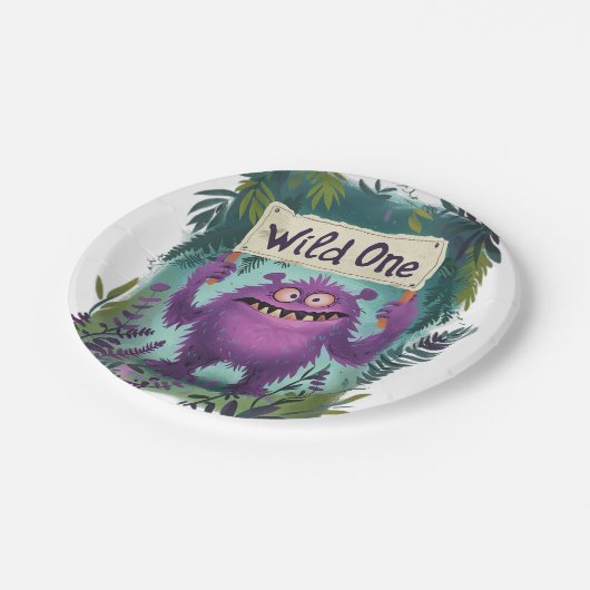 Wild One Pappteller (Schrägansicht)