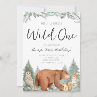 Wild One Party Einladung zum ersten Geburtstag