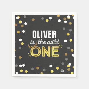 Wild One Party Napkin Modern Wild One Party Serviette