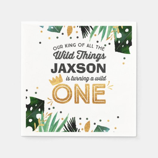 Wild One Party Napkin Wild Things Party Serviette (Vorderseite)