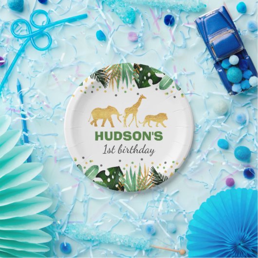 Wild-One-Party-Papier-Platten Jungle Tiere Party Pappteller (Party)