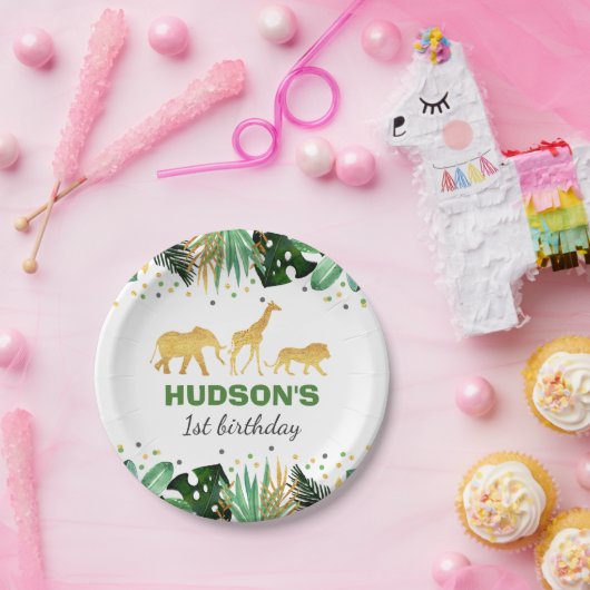 Wild-One-Party-Papier-Platten Jungle Tiere Party Pappteller (Party)
