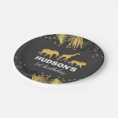 Wild-One-Party-Papierplatten-Jungle-Tiere-Party Pappteller (Schrägansicht)