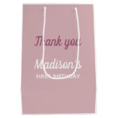 Wild One Personalisiert erster Geburtstag Mittlere Geschenktüte (Rückseite)