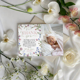 Wild One Photo Birthday Thank You Card Einladung