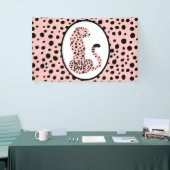 Wild One Pink Leopard Erster Geburtstag Banner (Messeveranstaltung)
