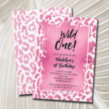 Wild One Pink Leopard Erster Geburtstag