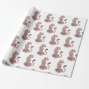 Wild One Pink Leopard Geschenkpapier