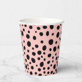 Wild One Pink Leopard Print Junggeselinnen-Abschie Pappbecher (Rückseite)