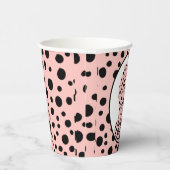 Wild One Pink Leopard Print Junggeselinnen-Abschie Pappbecher (Rechts)