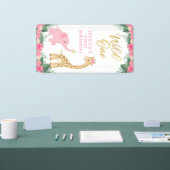 Wild ONE - Pink Safari Girl's ERSTER Geburtstag Banner (Messe)