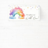 Wild One Rainbow Kindergeburtstag Banner (InSitu)
