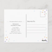 Wild One Rainbow Kindergeburtstag Postkarte (Rückseite)