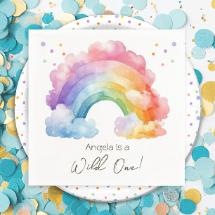 Wild One Rainbow Kindergeburtstag Serviette
