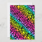 Wild One Rainbow Leopard Geburtstag Einladung (Rückseite)