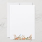 Wild One retro boho Thema Erster Geburtstag Einladung (Rückseite)