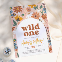 Wild One Retro Boho Wildblume 1. Geburtstag Party