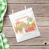 Wild One Retro Rainbow Daisy Birthday Vielen Dank Geschenktütchen