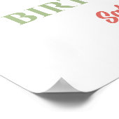 Wild One Retro Rainbow Daisy Welcome Poster (Ecke)