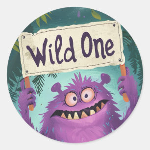 Wild One Runder Aufkleber