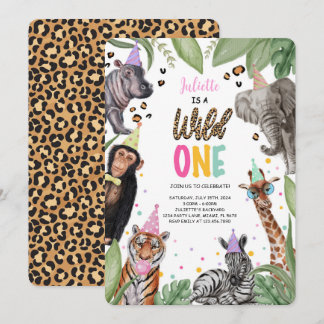 Wild One Safari 1. Geburtstag Einladung