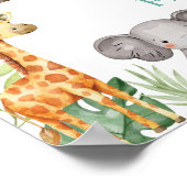 Wild One Safari 1. Geburtstag Meilenstein Zeichen Poster (Ecke)