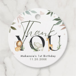 Wild One Safari 1. Geburtstag Party Geschenkanhänger