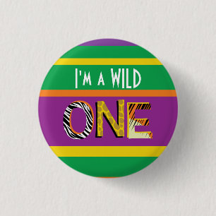 Wild One Safari 1. Geburtstag Party Kind Button